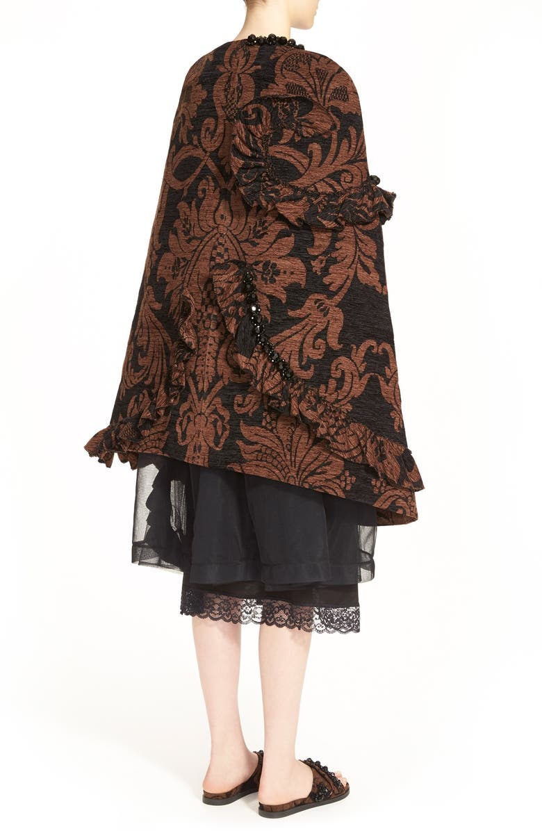 Simone Rocha Chenille Tapestry Cape, Alternate, color, 