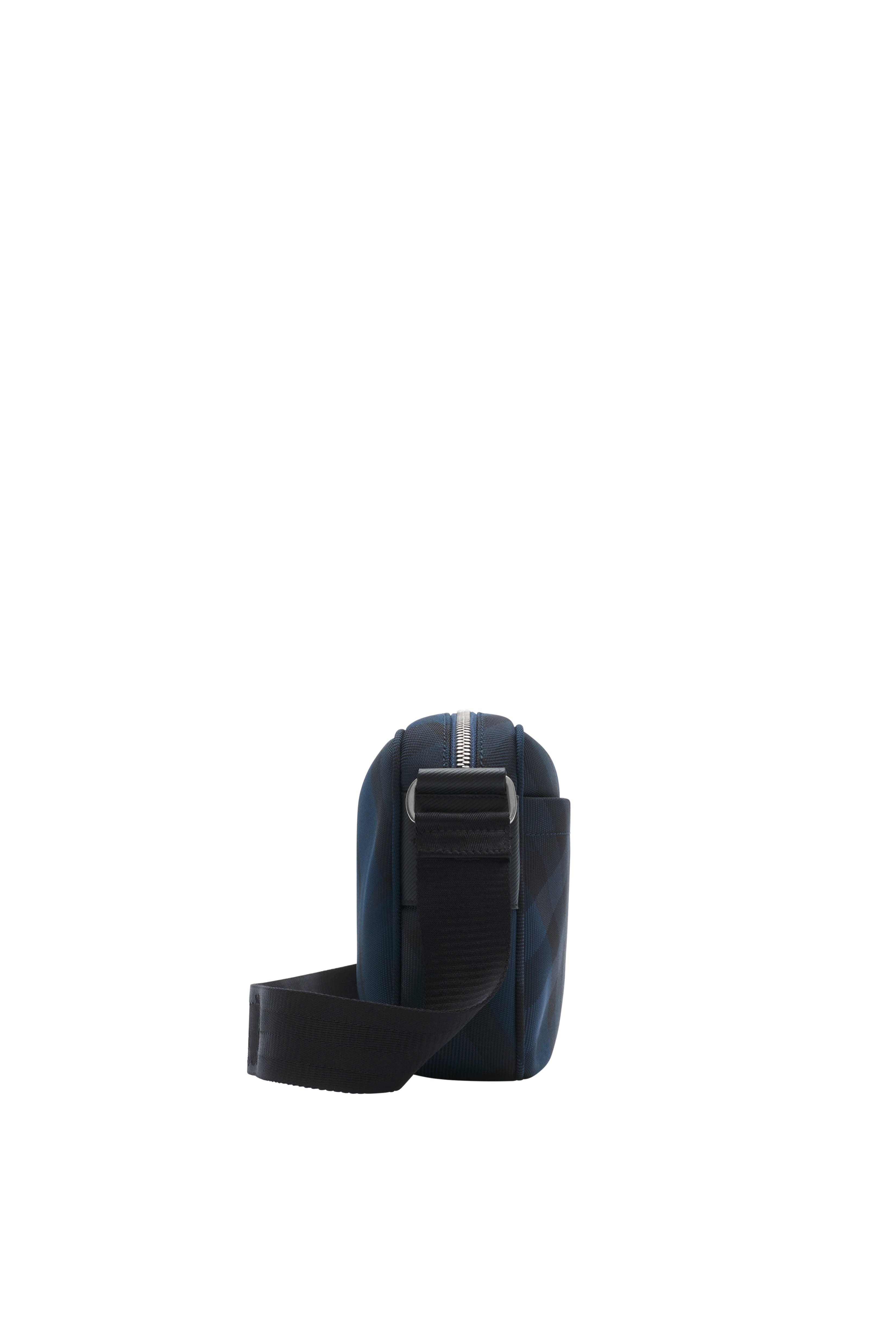 Burberry Slim Grid Crossbody Bag, Alternate, color, Navy