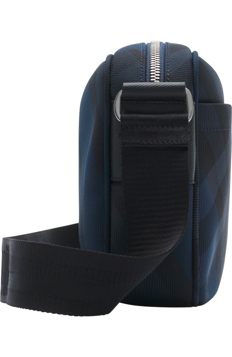 Burberry Slim Grid Crossbody Bag, Alternate, color, Navy