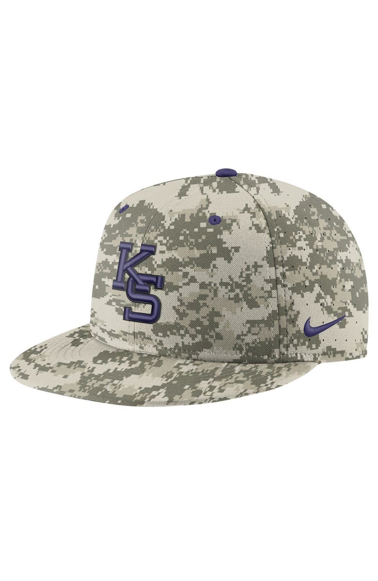 Nike Men's Nike Camo Kansas State Wildcats Aero True Baseball Performance Fitted Hat, Alternate, color, 