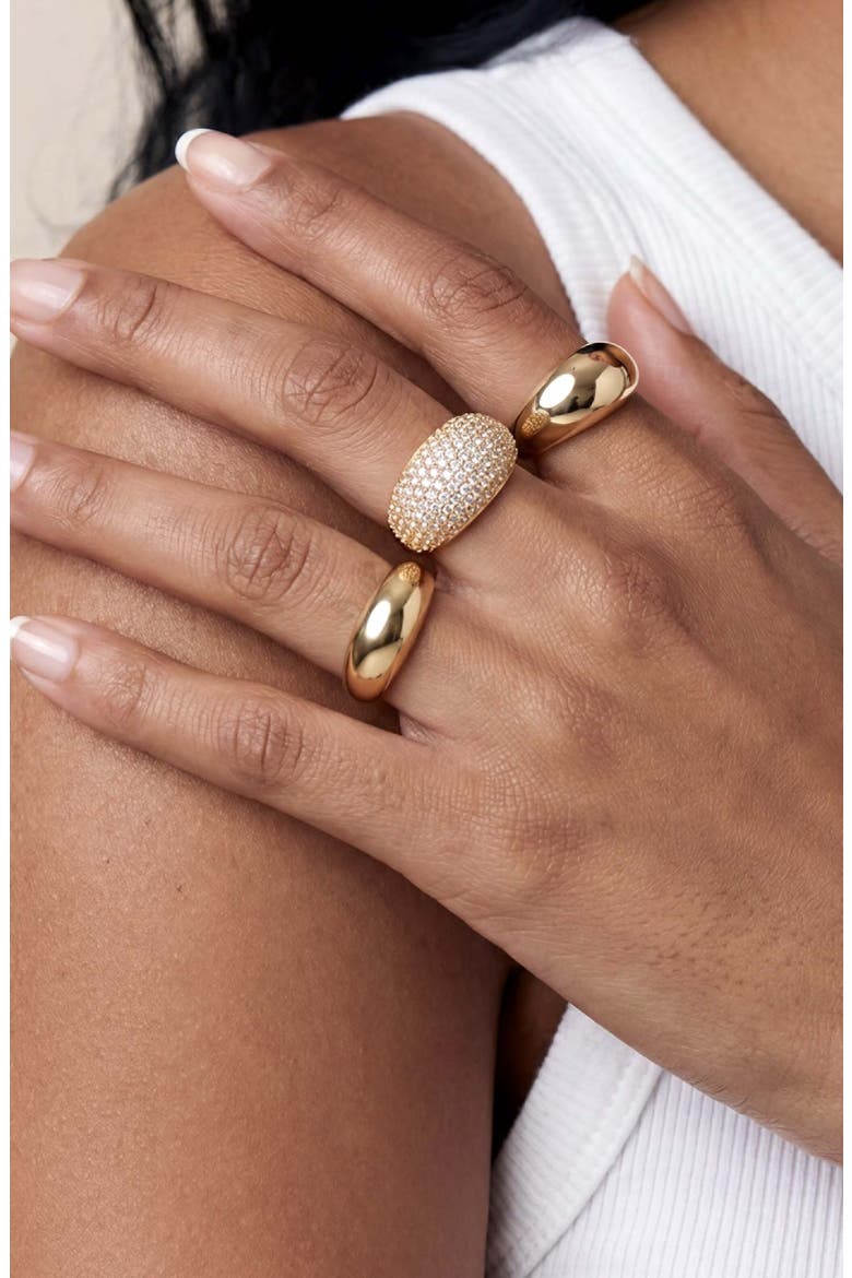 Timeless Glamour Set of 3 Rings, Alternate, color, GOLD