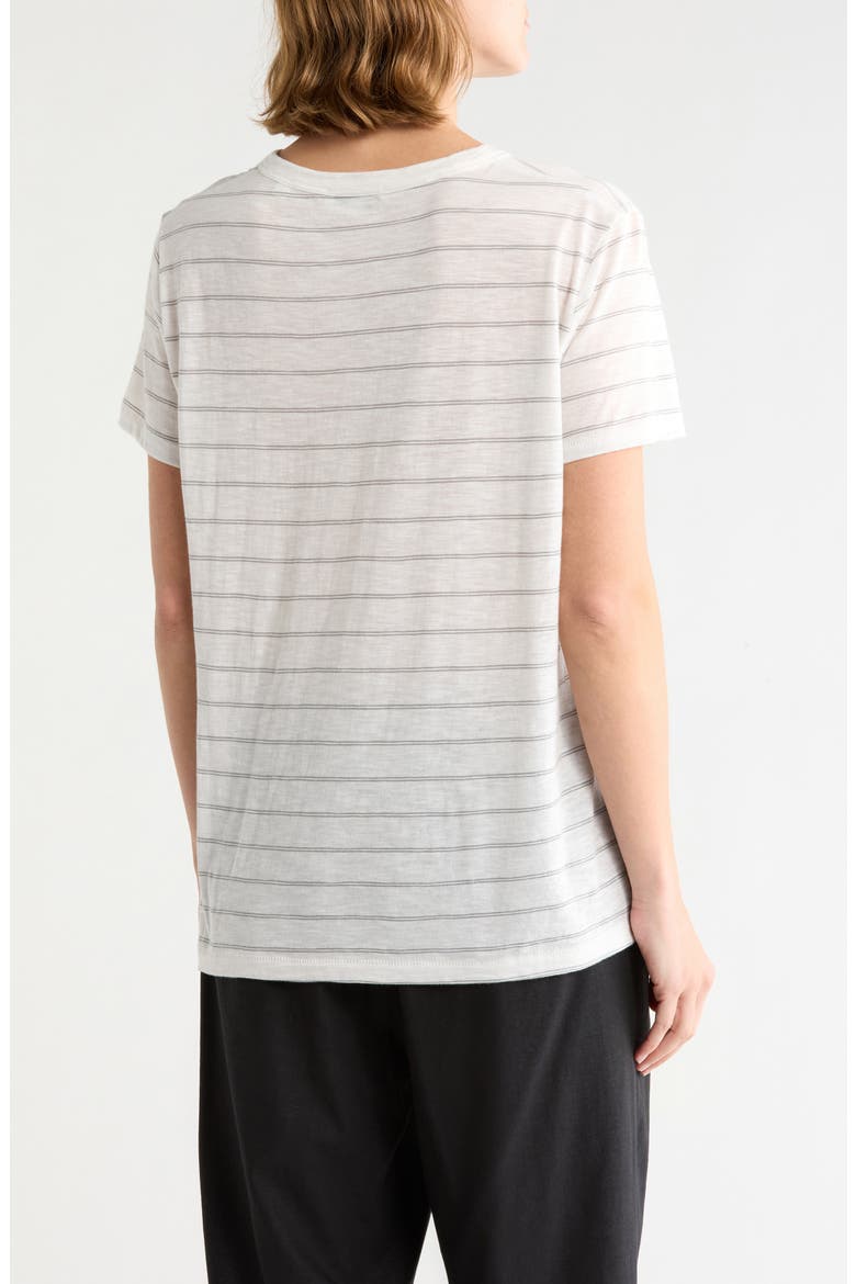Striped Short Sleeve Crewneck T-Shirt, Alternate, color, SEA STONE COMBO