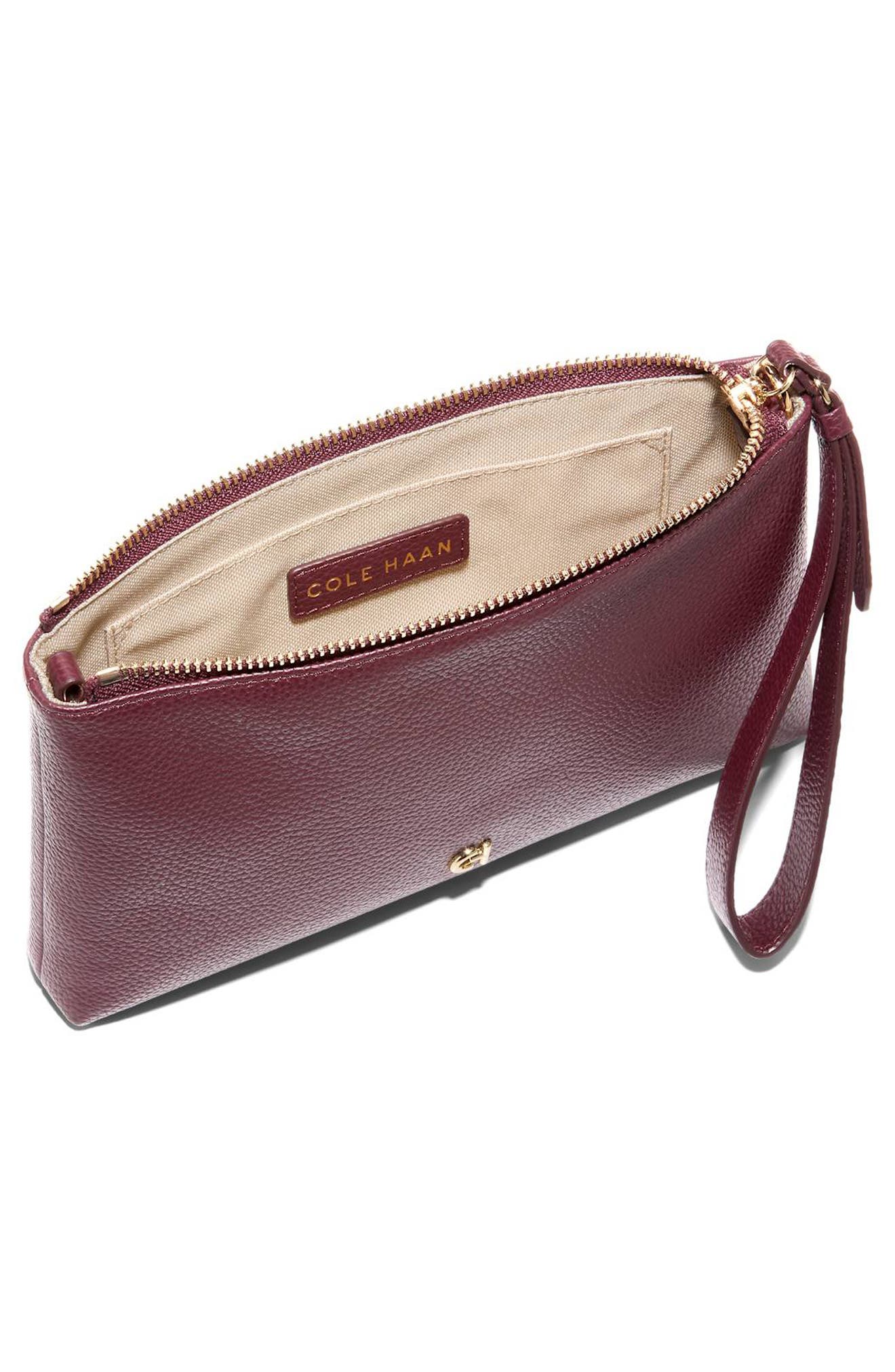Cole Haan Essential Convertible Leather Zip Pouch, Alternate, color, 