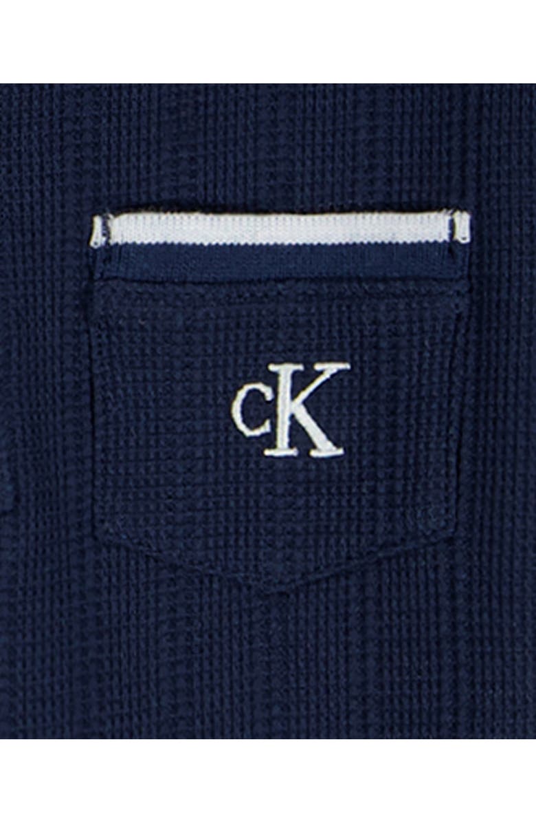 Calvin Klein Tipped Polo & Shorts Set, Alternate, color, Blue Multi