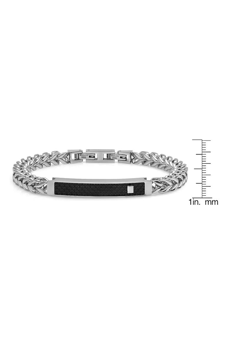 Men's Cubic Zirconia Wheat Chain Bracelet, Alternate, color, SILVER