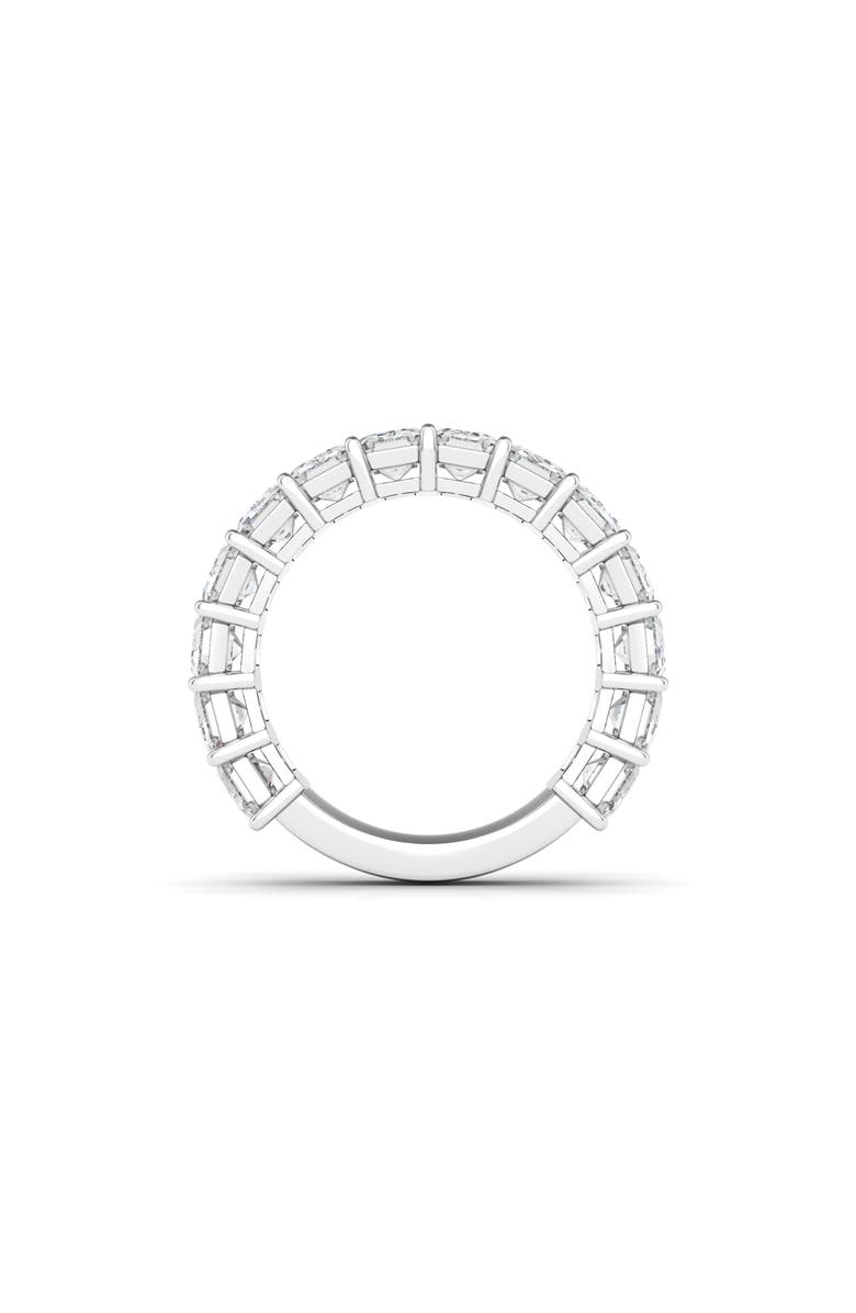HauteCarat Emerald Cut Lab Created Diamond Eternity Band, Alternate, color, White Gold