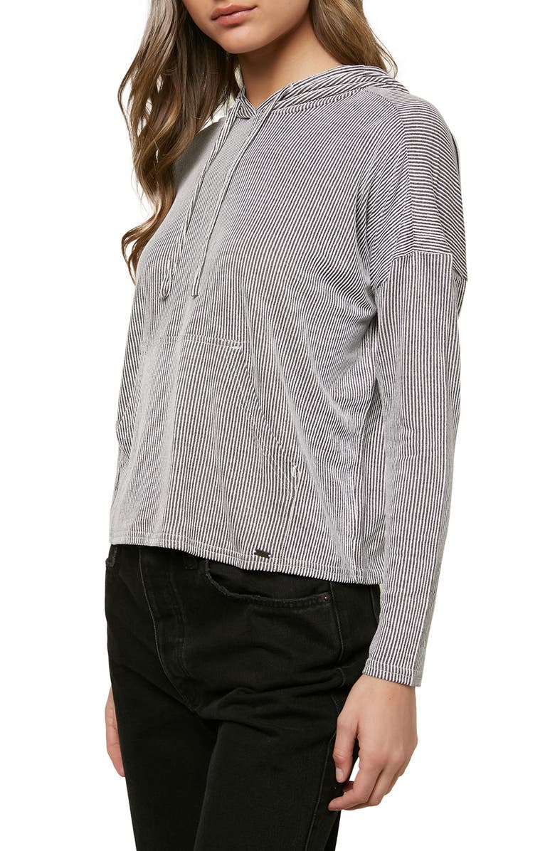 O'Neill Stripe Knit Hoodie, Alternate, color, 