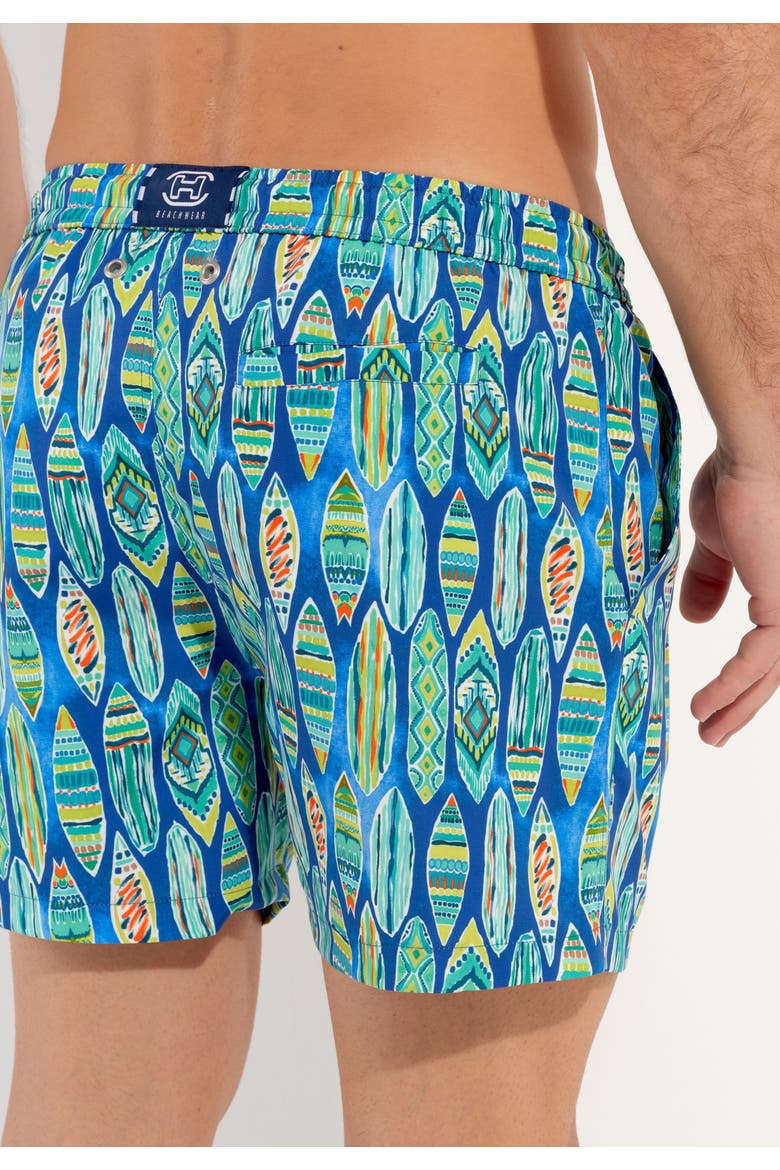 Marbella Beach Boxer, Alternate, color, Blue Print
