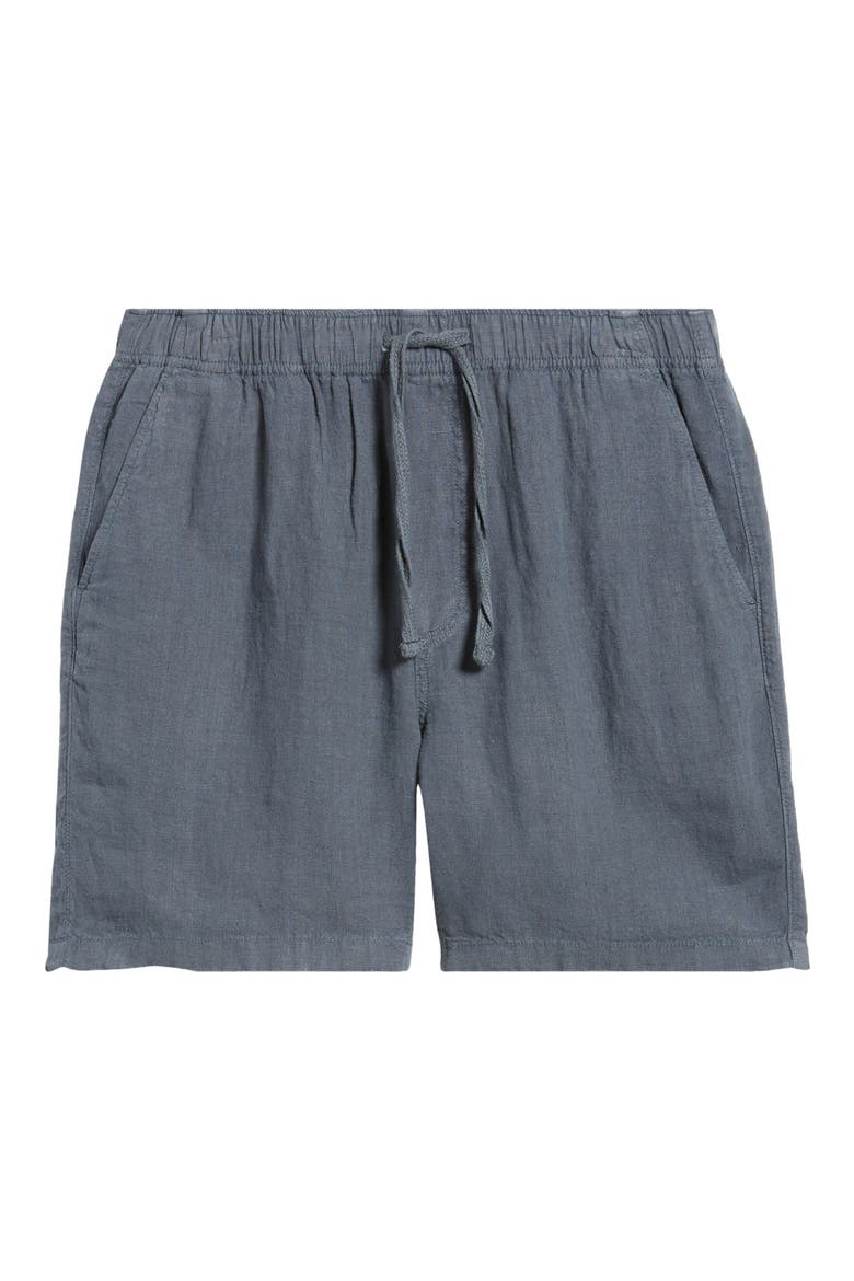 Essential Linen Shorts, Alternate, color, LOOK OUT NAVY
