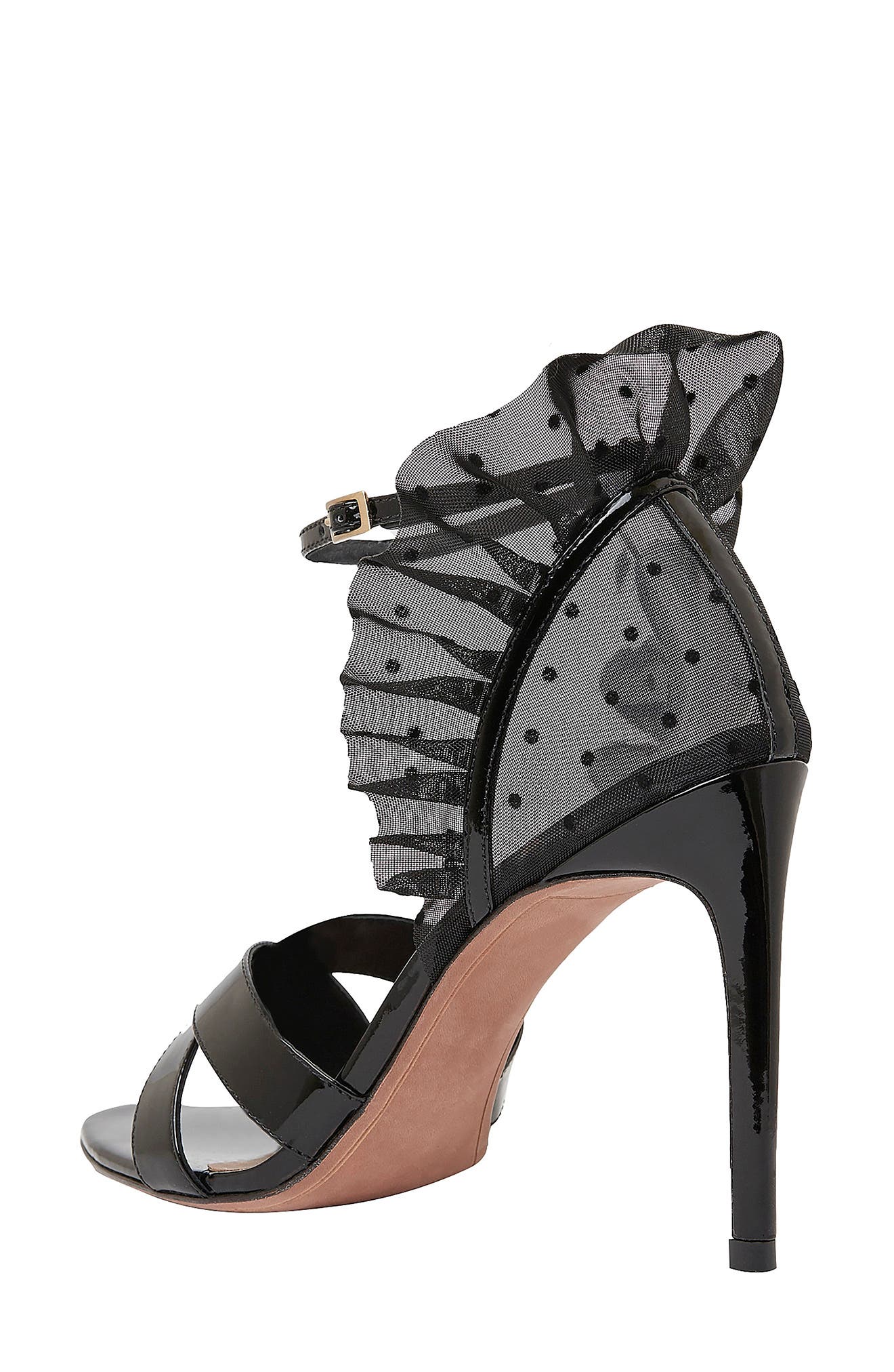 BCBGMAXAZRIA Stella Ruffle Ankle Strap Sandal, Alternate, color, 