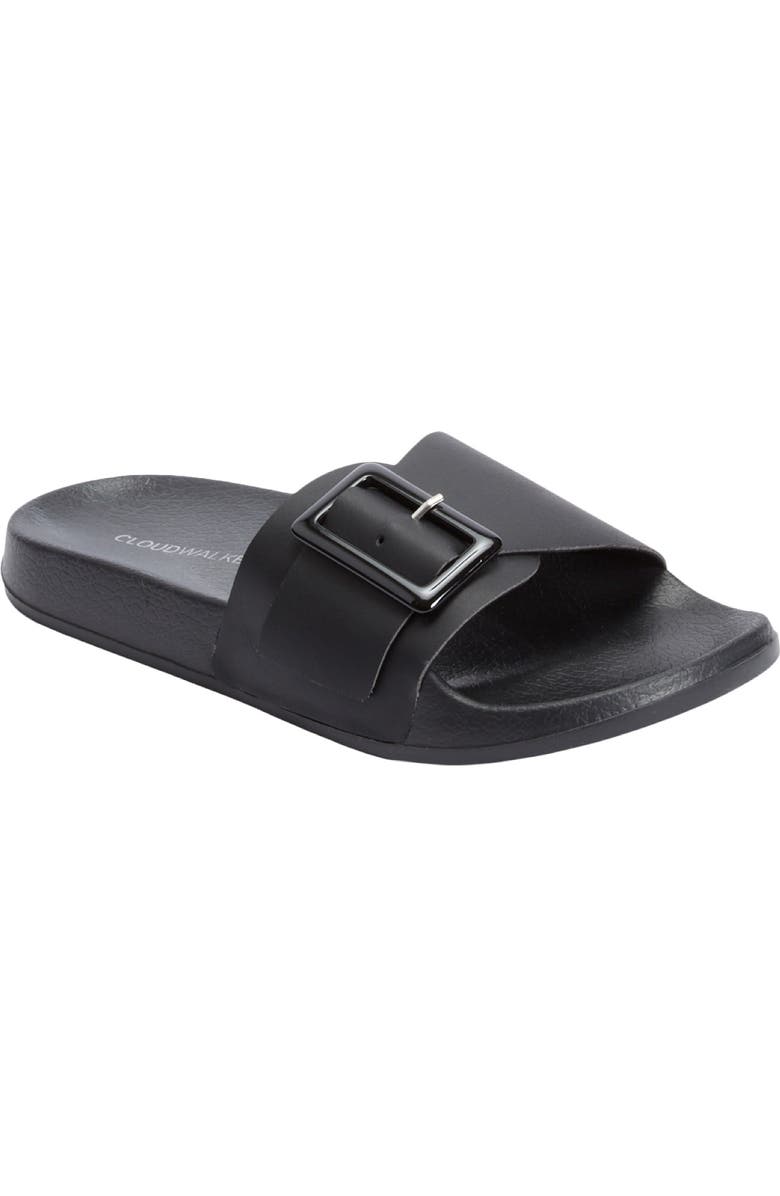 Comfortview The EVA Slip On Slide Sandal, Main, color, Black