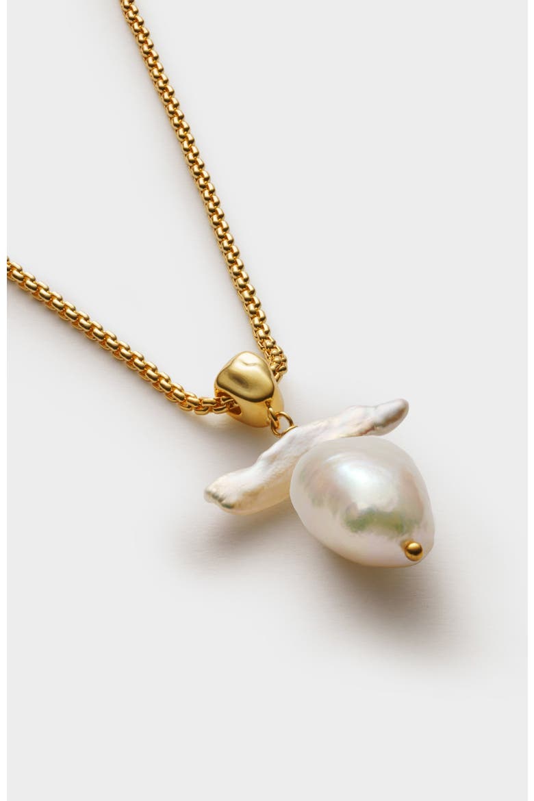 Sol Pearl Necklace, Alternate, color, Gold