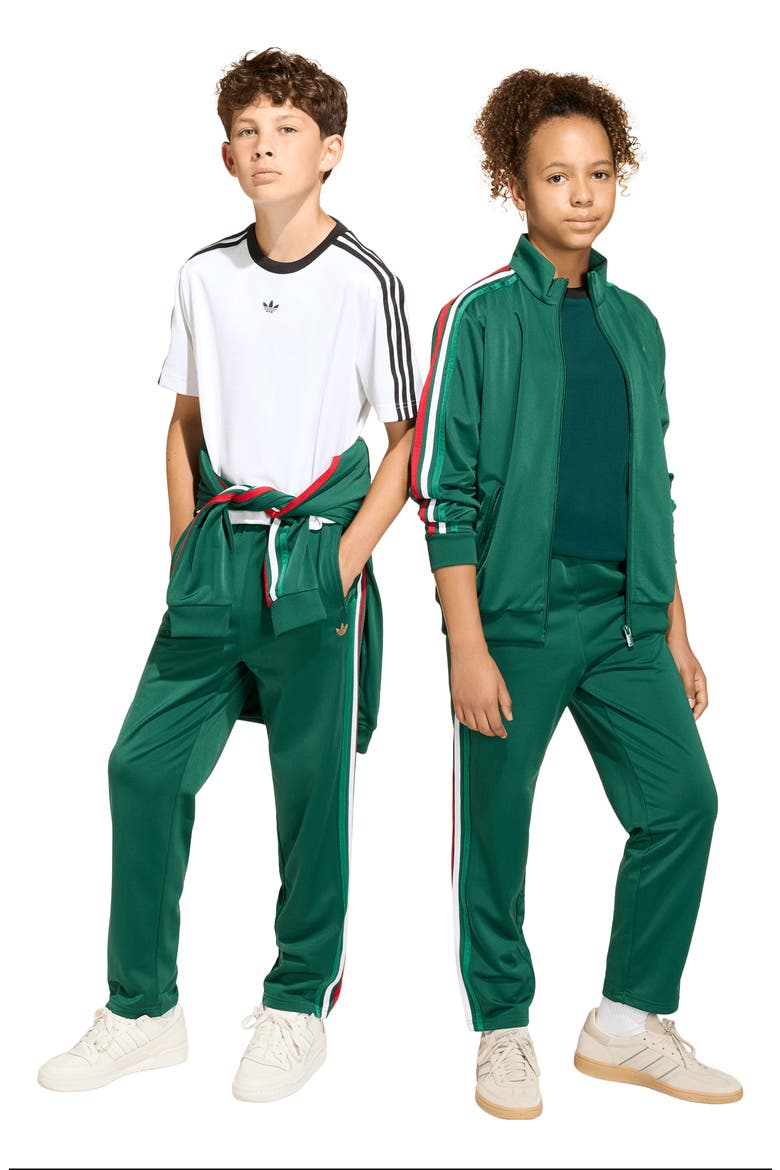 Kids' Firebird Recycled Polyester Track Pants, Alternate, color, TEAM DARK GREEN/DARK FOOTBALL GOLD