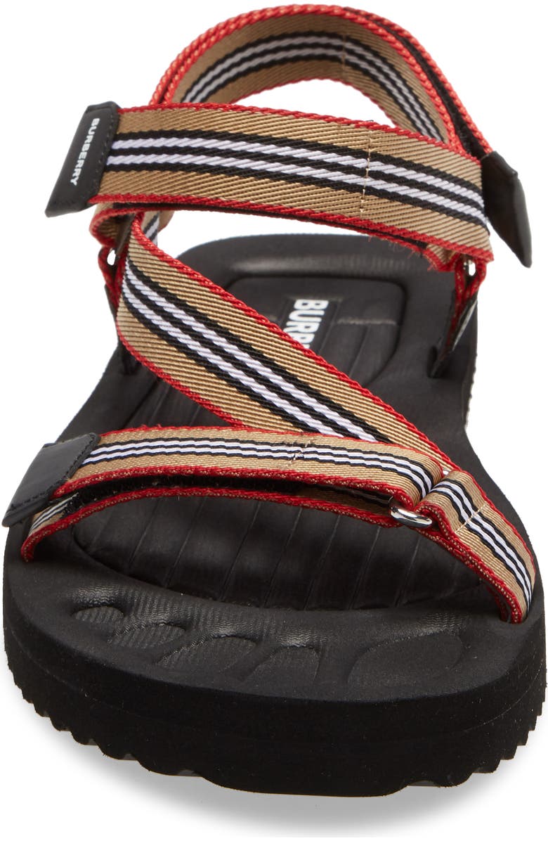 Burberry Patterson Sport Sandal, Alternate, color,
