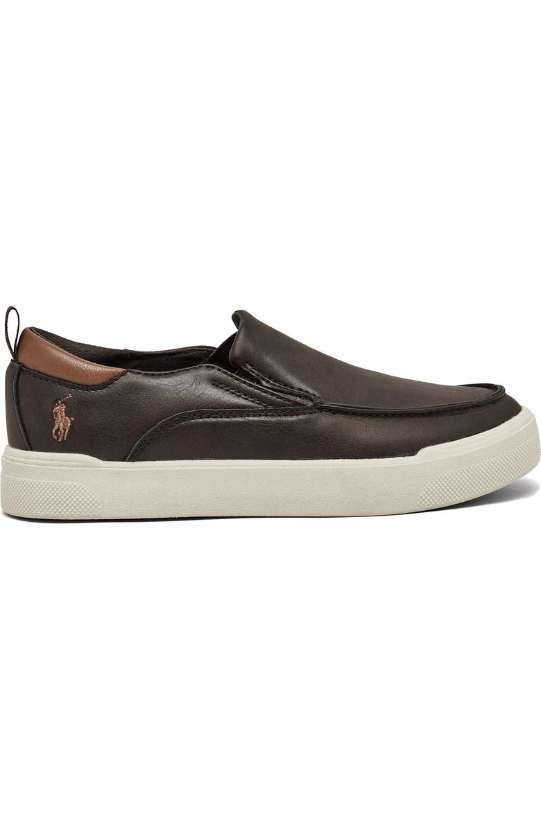 Ralph Lauren Kids' Filip Slip-On Sneaker, Alternate, color, Chocolate/ Tan
