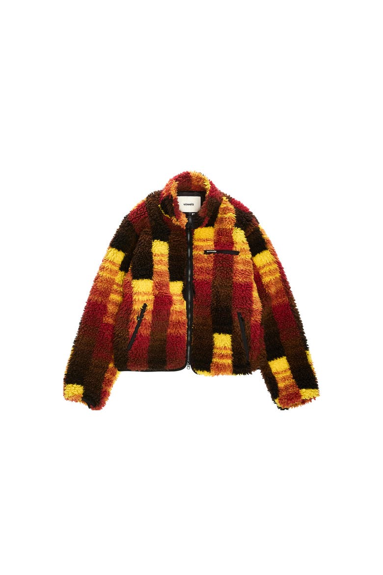 Jacquarded Fleece Jacket, Main, color, Multi