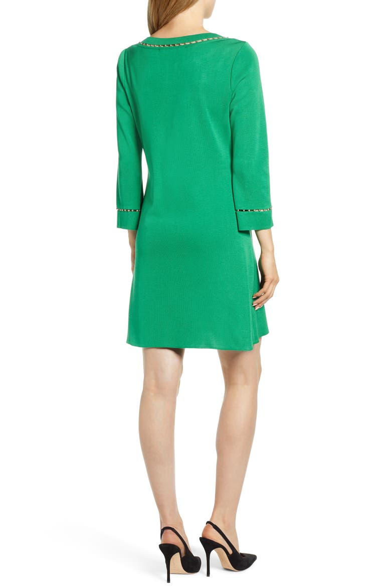 Beaded Sweater Dress, Alternate, color, AGAVE