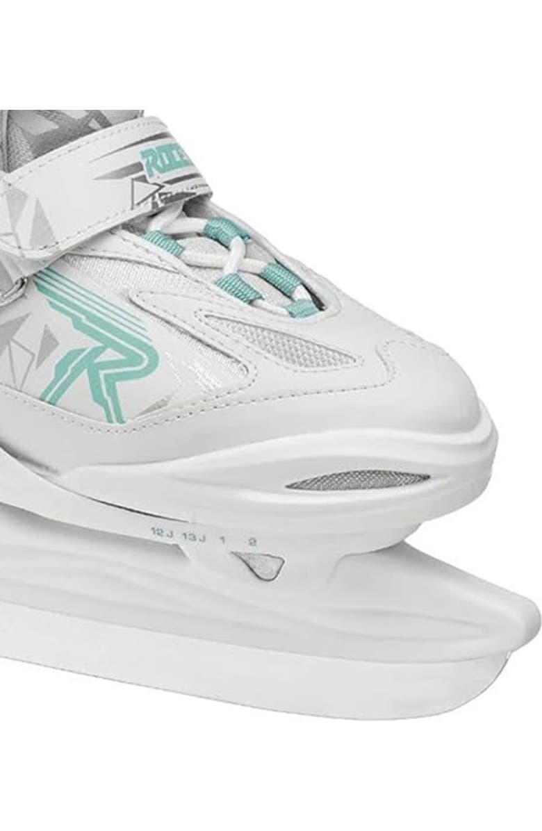 Roces Moody 3.0 Adjustable Girls Ice Skates, Alternate, color, White/Aqua