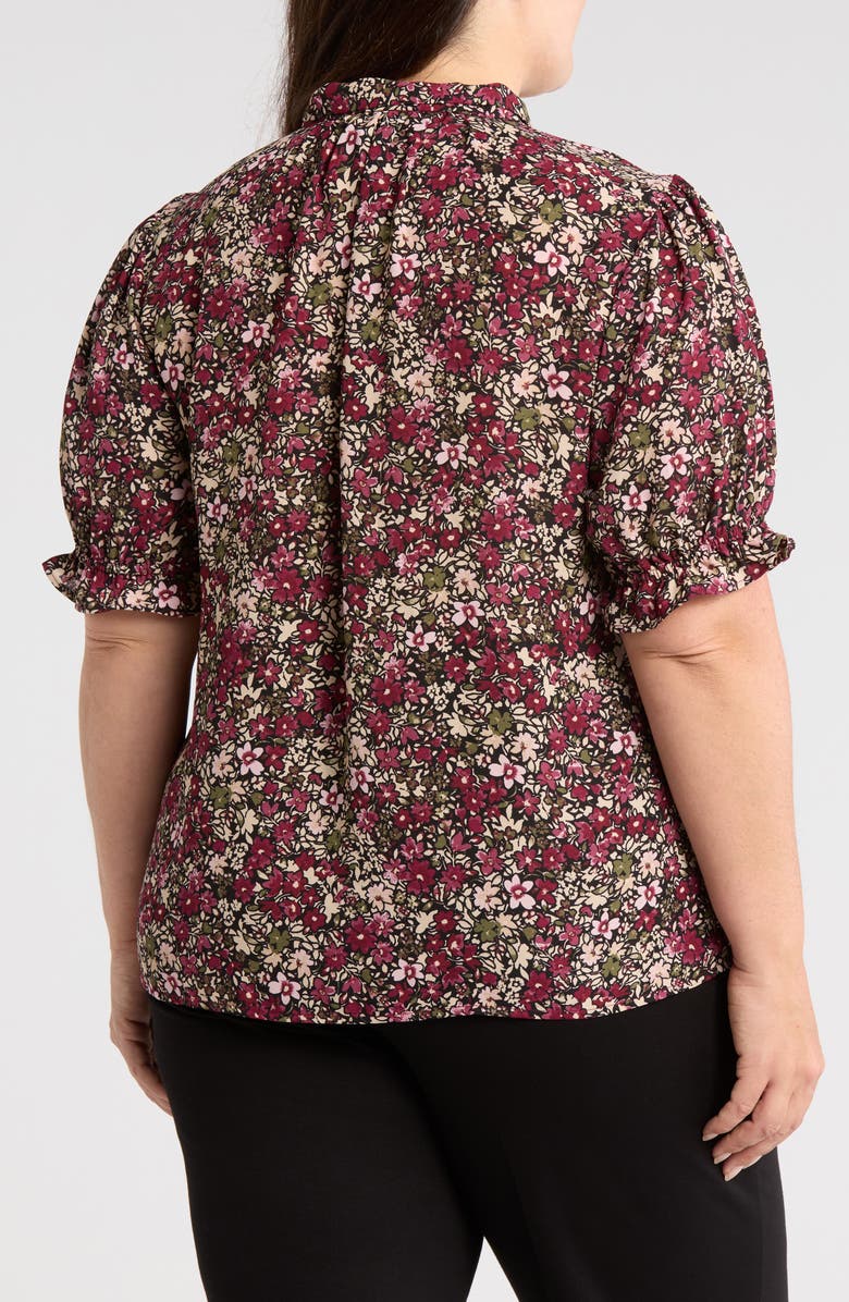 Jones New York Tie Neck Puff Sleeve Top, Alternate, color,