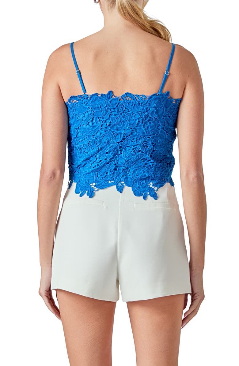 Endless Rose Lace Crop Camisole, Alternate, color, Multi Blue