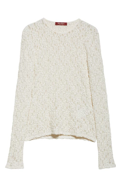 Max Mara Gennaio Textured Lace Top In Neutral