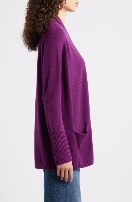 Caslonr Caslon(r) Open Front Cardigan In Purple