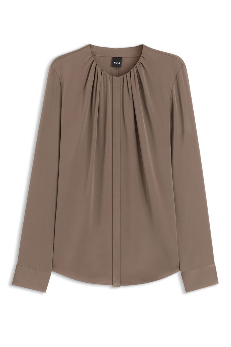 Banorah Stretch Silk Top, Alternate, color, WALNUT
