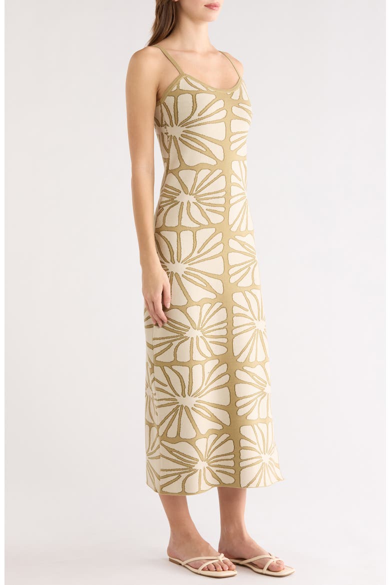 Overheated Midi Dress, Alternate, color, GREEN ASH