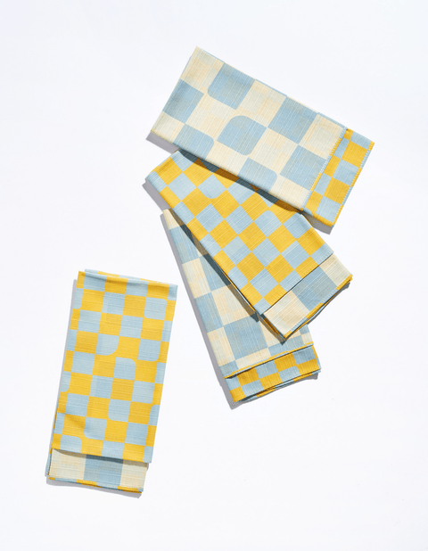 Checker Dinner Napkins - High Season Set of 4
