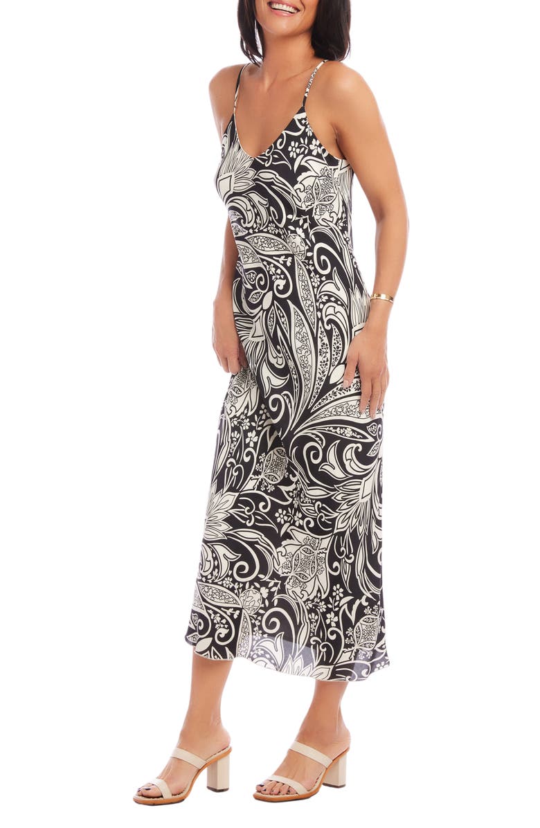 Karen Kane Printed Bias Cut Slipdress, Alternate, color, Print