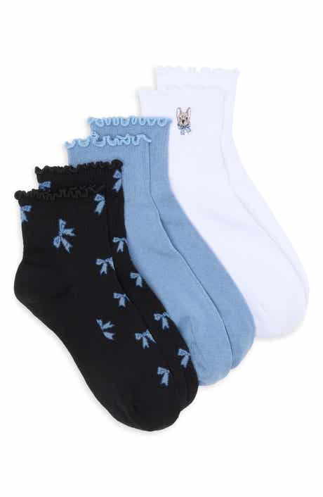 3-Pack Ruffle Critter Assorted Quarter Socks