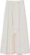 Reiss Simone Cotton Blend Pleated Maxi Skirt