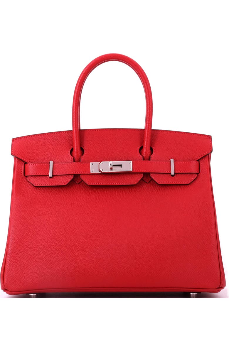 Pre-Owned Hermes Birkin Handbag Red Epsom with Palladium Hardware 30, Main, color, Rouge Vif