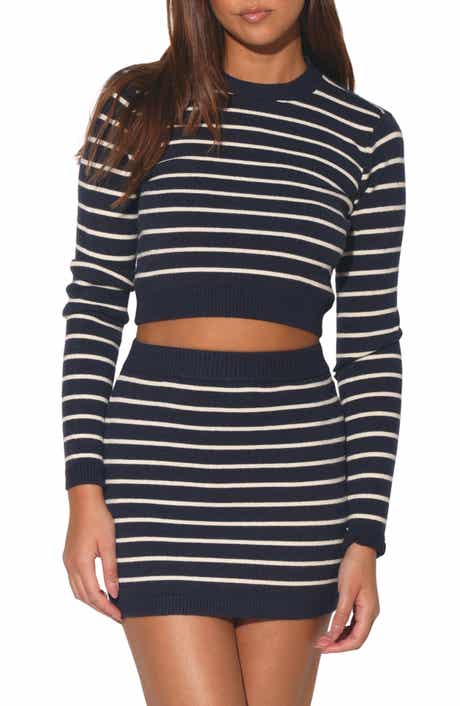 Walter Baker Rory Stripe Crop Sweater