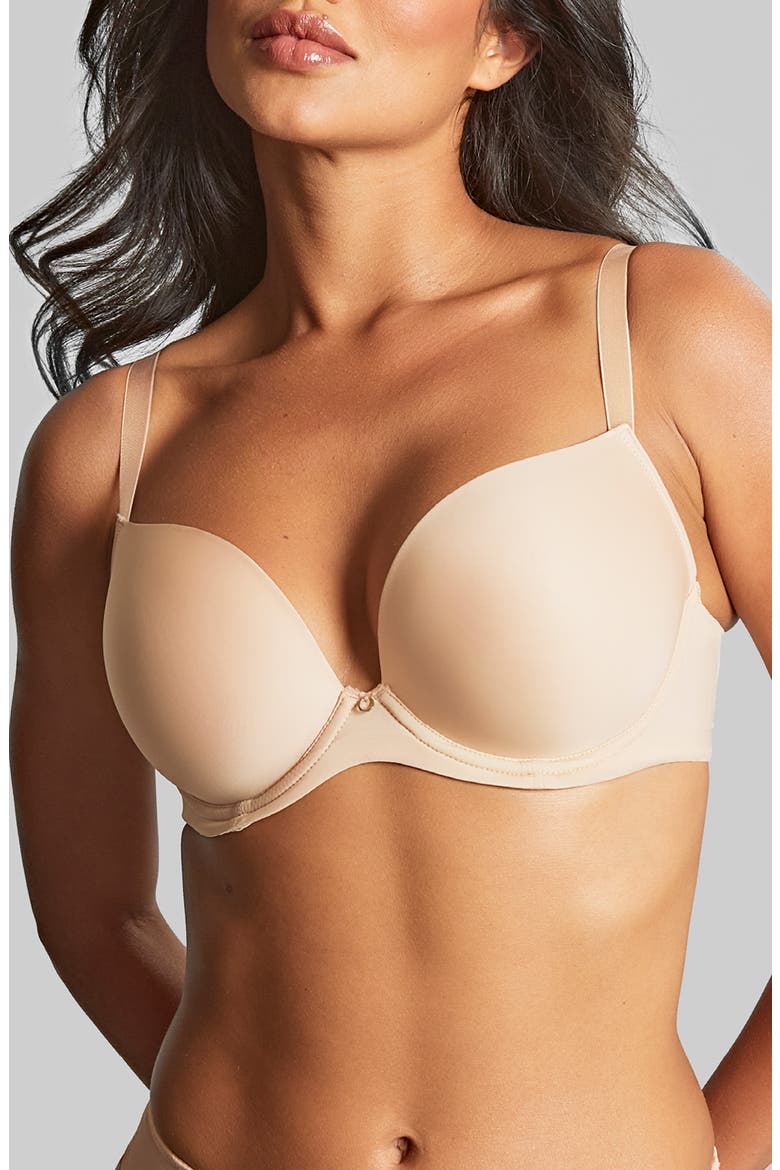 Faith Underwire Super Plunge T-Shirt Bra, Main, color, LATTE