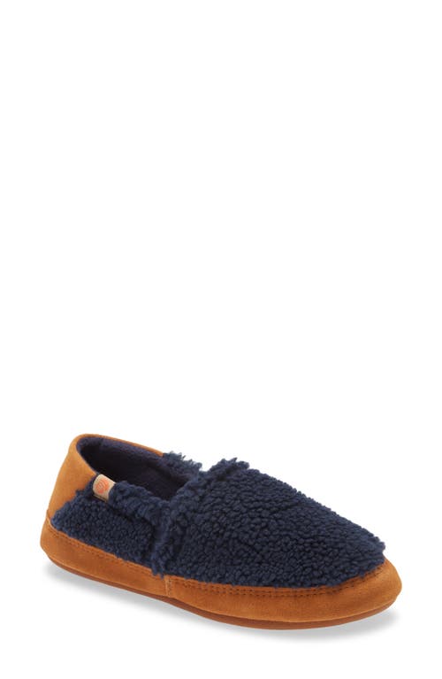 Acorn Moc II Slipper in Navy Popcorn 
