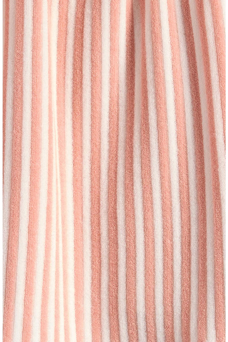Stripe Ruffle Organic Cotton Blend Terry Top & Bloomers Set, Alternate, color, LIGHT PINK