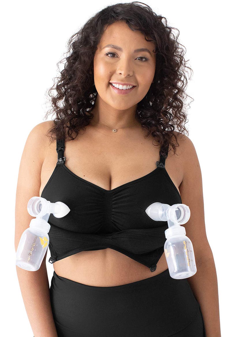 Sublime Hands-Free Pumping/Nursing Bra, Alternate, color, BLACK