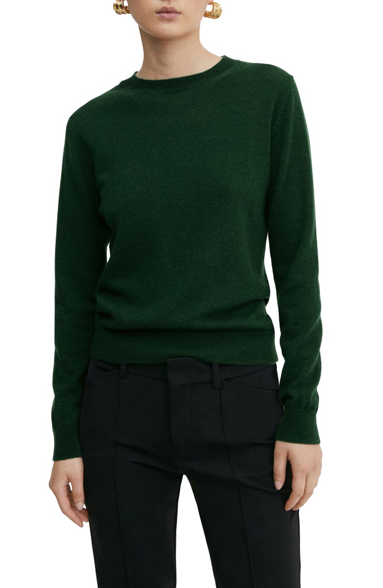MANGO Wool Crewneck Sweater, Main, color,