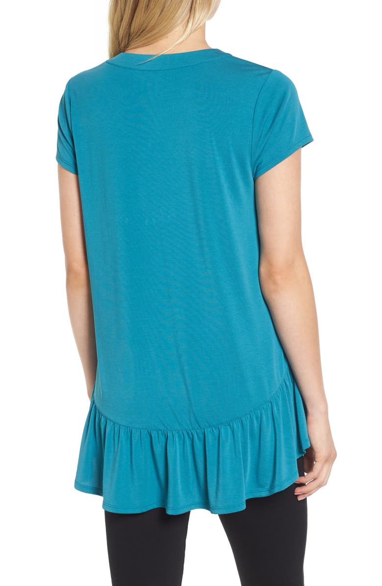 Chelsea28 Ruffle Hem Tee, Alternate, color, 
