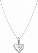 DLORIA Marina "Love You" Pavé Heart Necklace