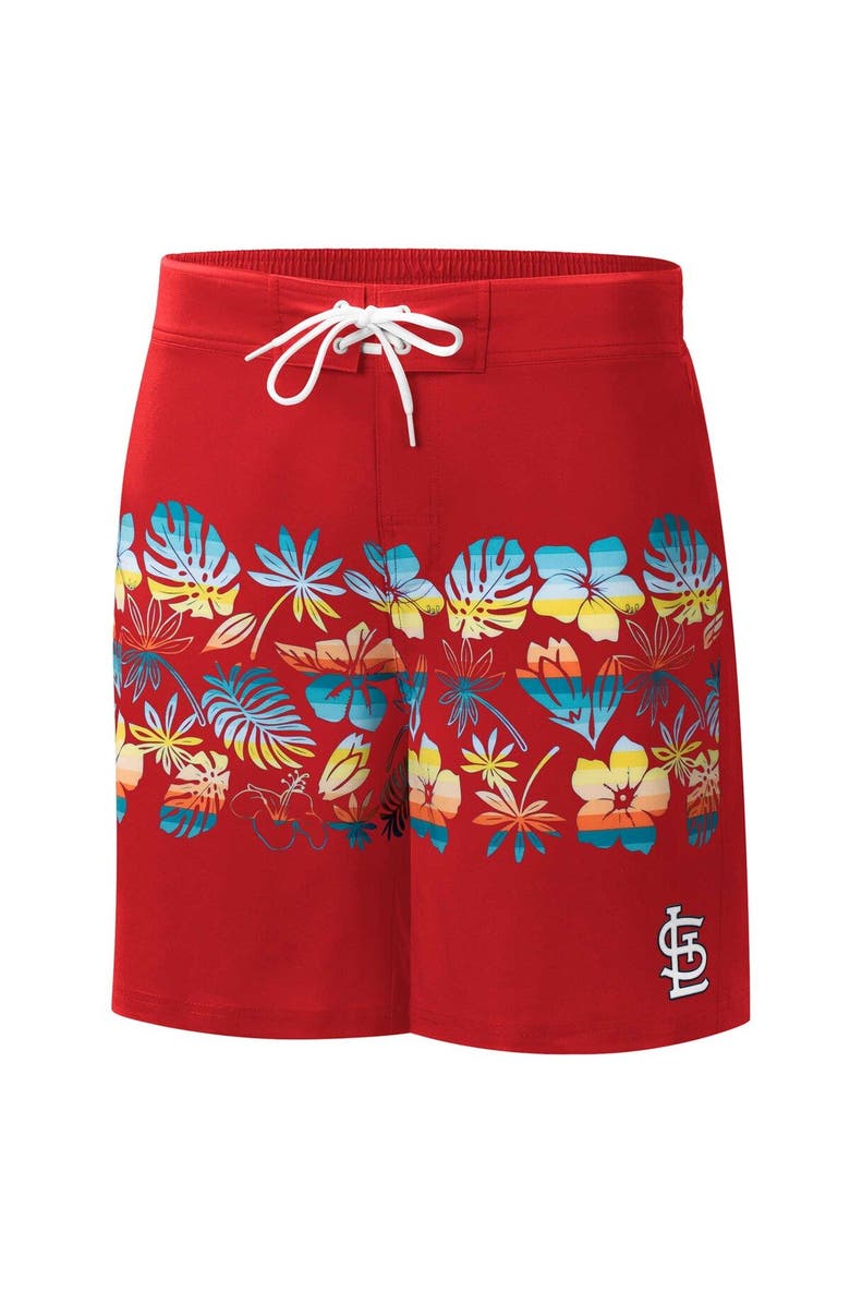 G-III SPORTS BY CARL BANKS Men's G-III Sports by Carl Banks Red St. Louis Cardinals Breeze Volley Swim Shorts, Alternate, color, 