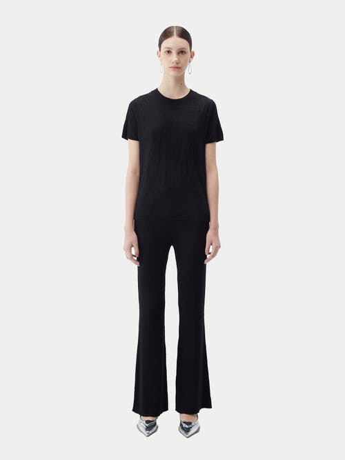 Gobi Mongolian Cashmere Silk Cashmere T-shirt In Black