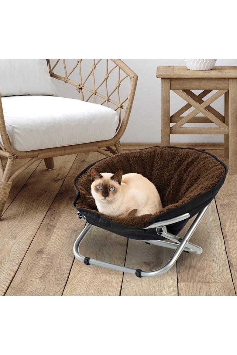 Etna Folding Pet Cozy Chair, Alternate, color, Brown