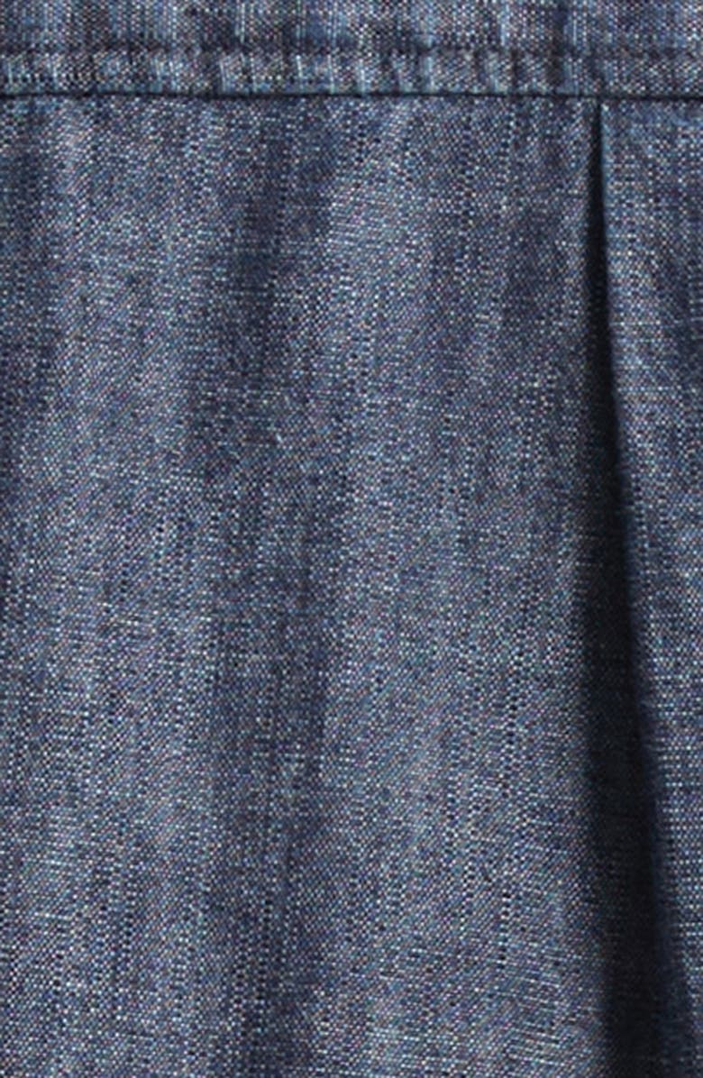 3.1 Phillip Lim Drawcord Hem Denim Button-Up Shirt, Alternate, color, Washed Indigo