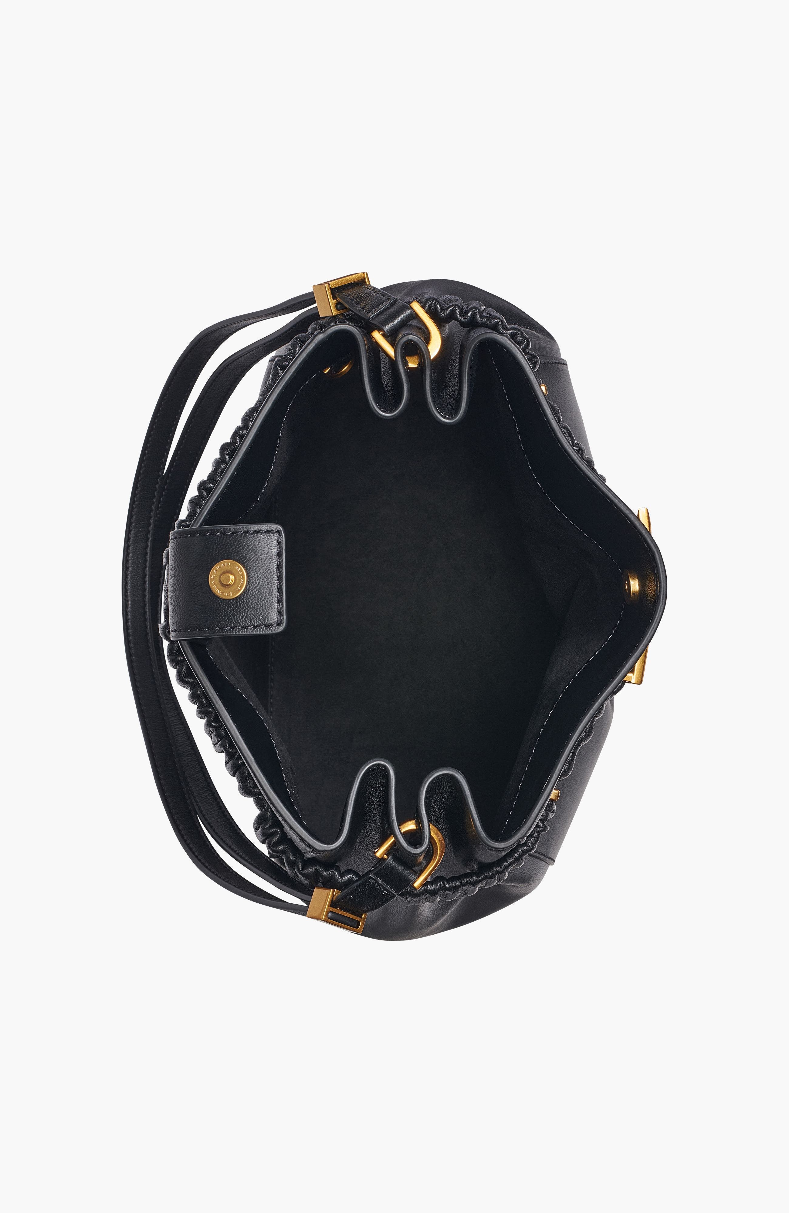 Gingham Bucket Bag, Alternate, color, Black/Gold