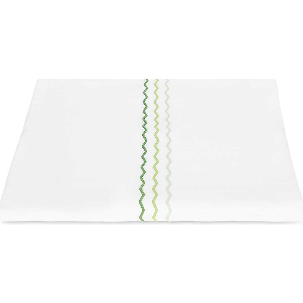 Matouk Axel Embroidered Duvet Cover In White