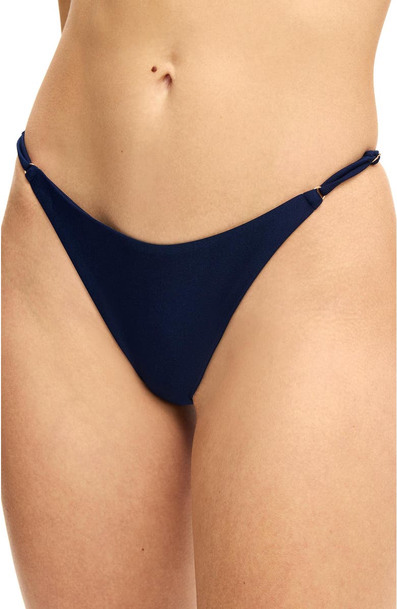 Body Women's Micro String Thong Bikini Bottom, Alternate, color, Ocean Water Shimmer