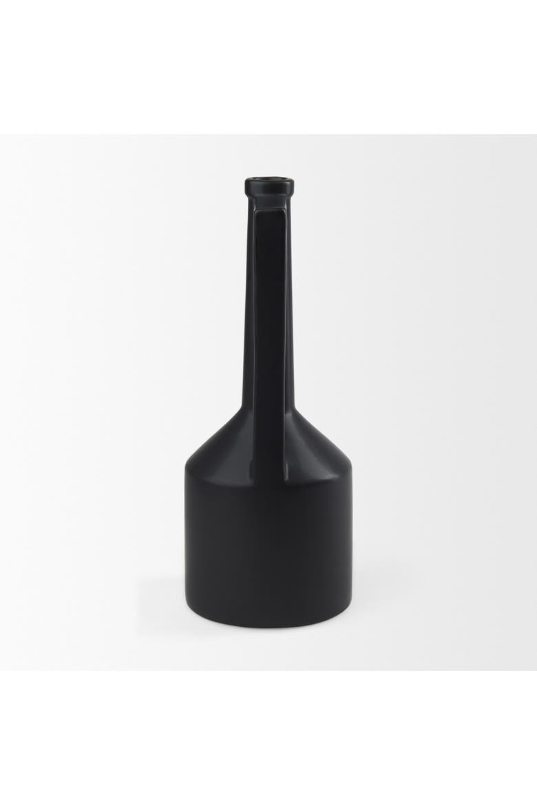 Burton Ceramic Jug Vase, Alternate, color, Black