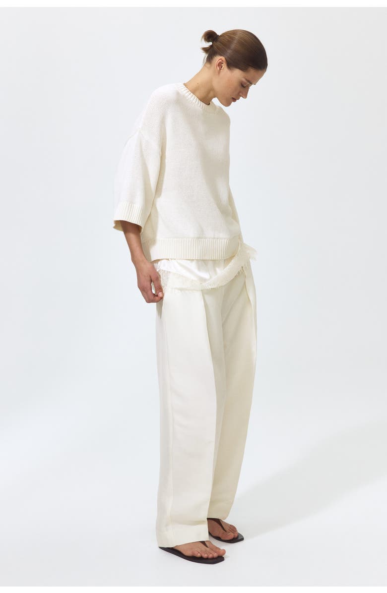 H&M Layered Jumper, Alternate, color, Cream